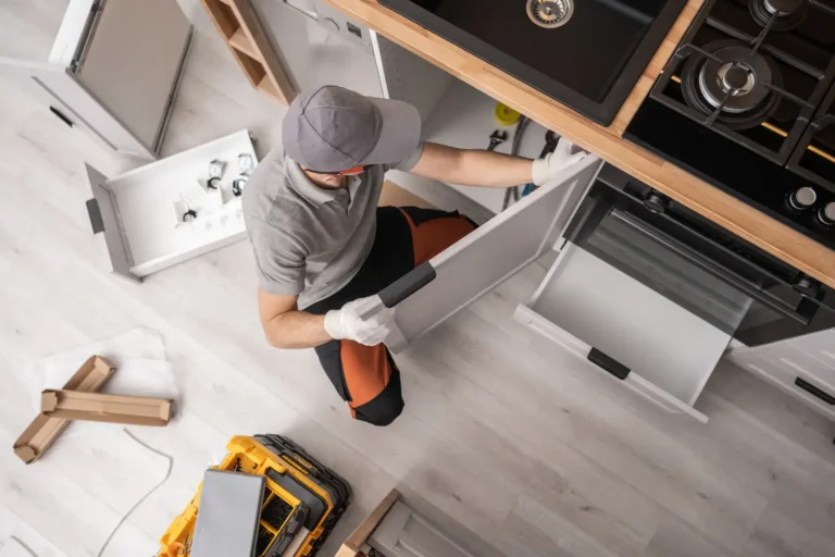 Professional Contractor working on kitchen
