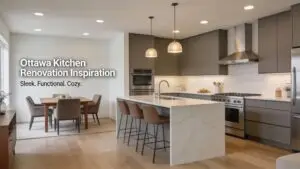 Modern kitchen design with open-concept layout showcasing sleek cabinetry and stylish appliances