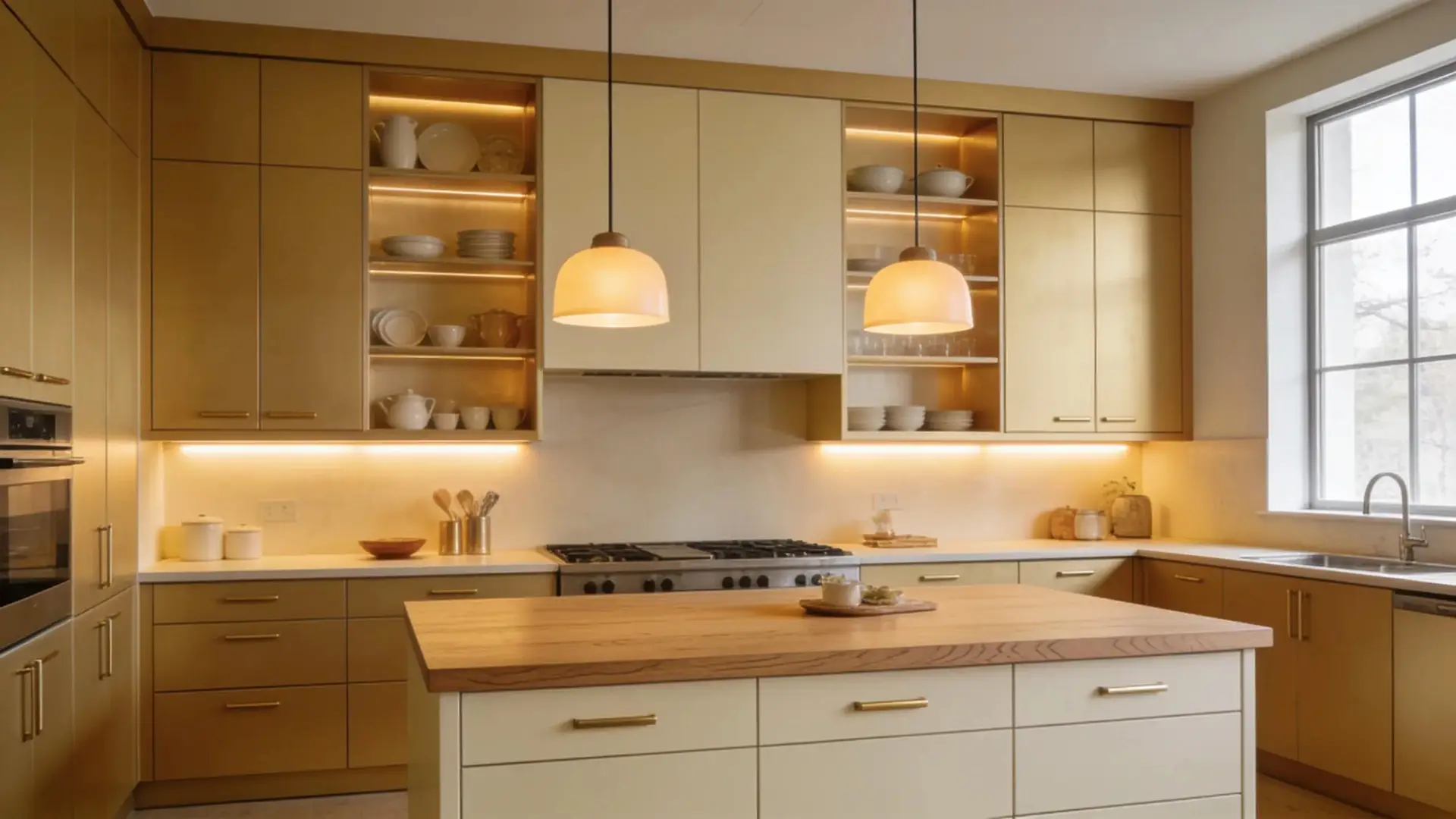 Custom kitchen cabinetry and strategic lighting enhancing aesthetics and functionality