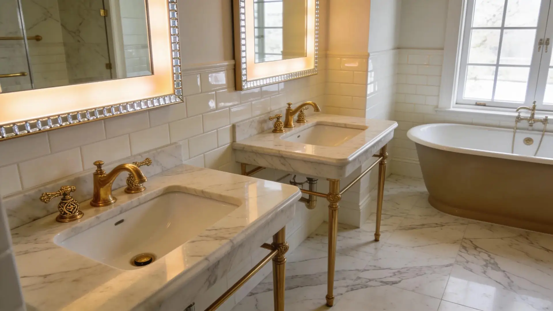 Luxurious bathroom with high-quality fixtures and expert craftsmanship, highlighting remodeling features