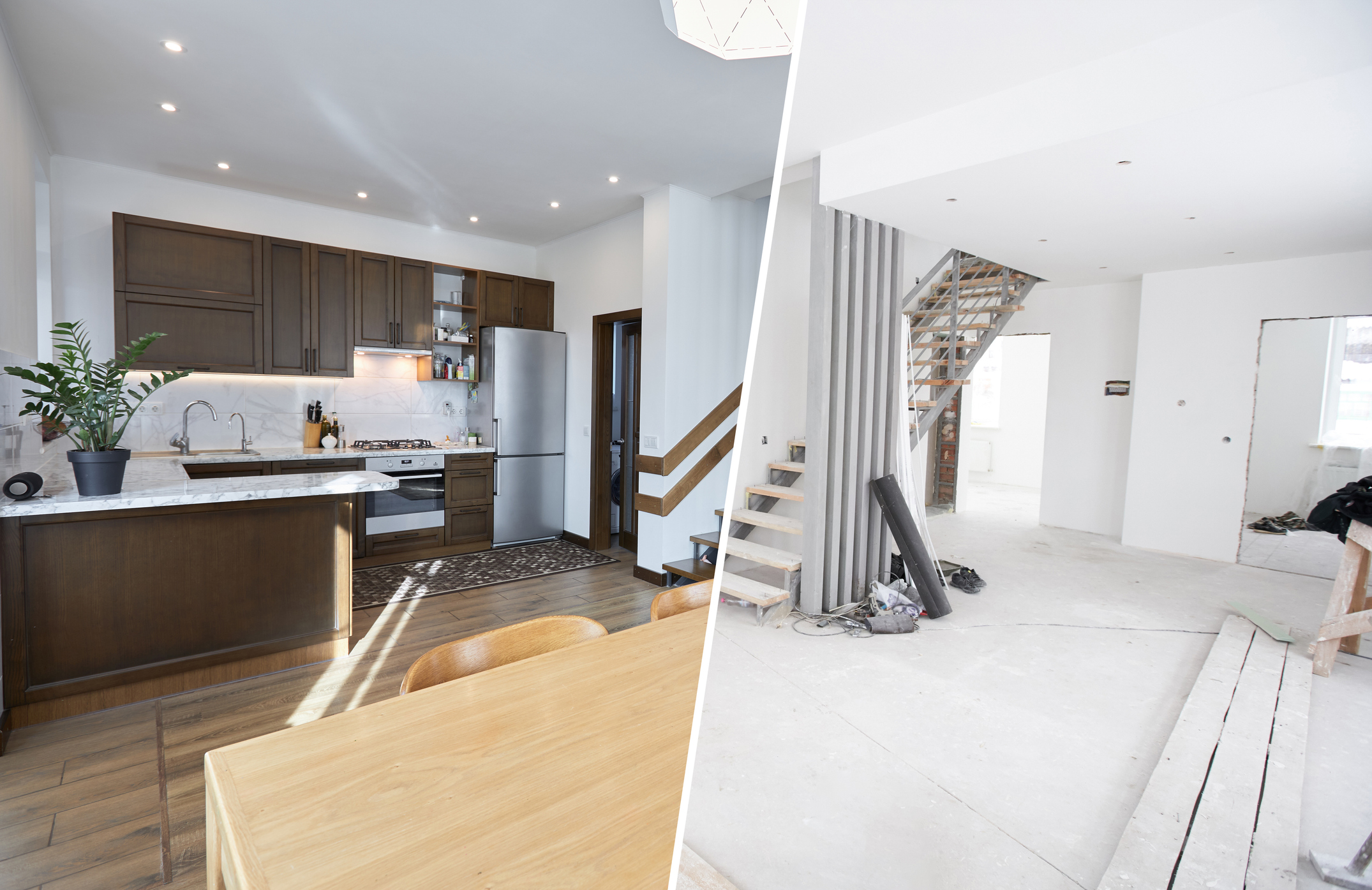 Central Ottawa renovation kitchen before and after